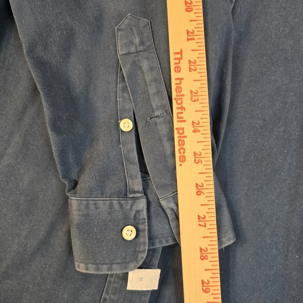 Vintage Polo Ralph Lauren Golf Crest Shirt Mens M Blue 90s Crossed Clubs Cotton